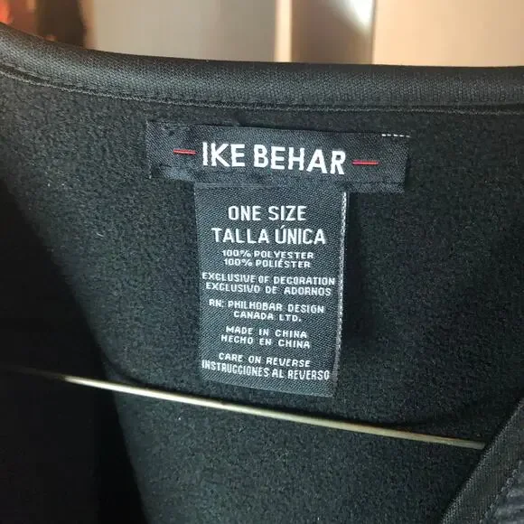 Ike Behar Checkered Plaid Red, Gray, Black Reversible Poncho Wrap - Picture 3 of 10